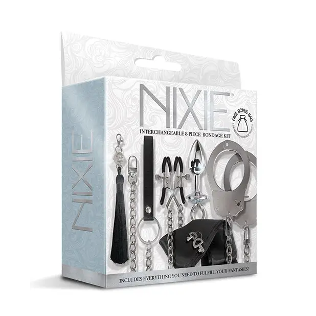 Nixie Interchangeable 8 Pc Bondage Kit - Bondage Blindfolds & Restraints