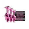 Nixie Metal Butt Plug Trainer Set w/Inlaid Jewel - Pink Metallic - Anal Products