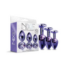 Nixie Metal Butt Plug Trainer Set w/Inlaid Jewel - Purple Metallic - Anal Products