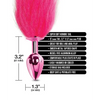 Nixie Metal Butt Plug w/Faux Fur Tail - Pink Metallic - Anal Products