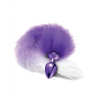 Nixie Metal Butt Plug w/Faux Fur Tail - Purple Metallic - Anal Products