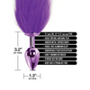 Nixie Metal Butt Plug w/Faux Fur Tail - Purple Metallic - Anal Products