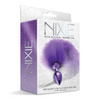 Nixie Metal Butt Plug w/Faux Fur Tail - Purple Metallic - Anal Products