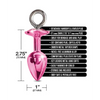 Nixie Metal Butt Plug w/Inlaid Jewel & Fur Cuff Set - Pink Metallic - Bondage Blindfolds & Restraints