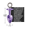 Nixie Metal Butt Plug w/Inlaid Jewel & Fur Cuff Set - Purple Metallic - Bondage Blindfolds & Restraints