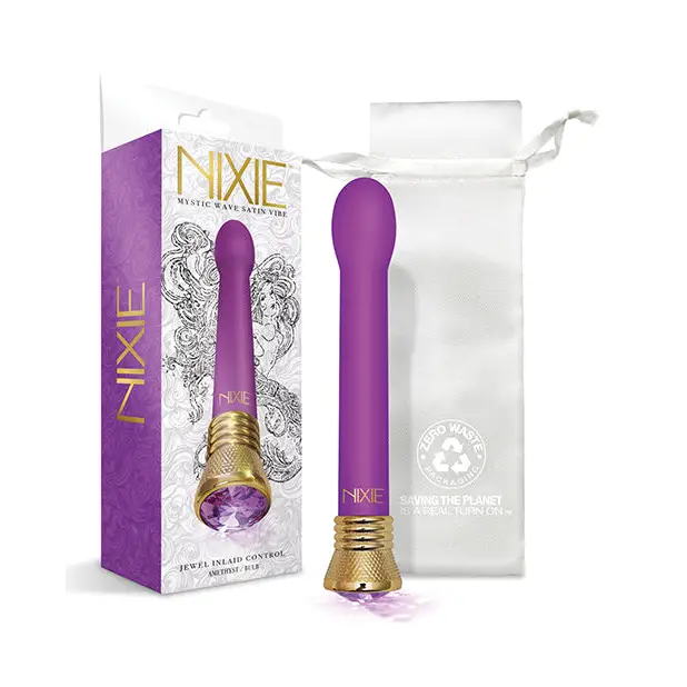 Nixie Mystic Wave Satin Bulb Vibe - 10 Function Amethyst - Vibrators