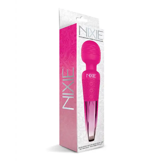 Nixie Rechargeable Wand Massager - Pink Ombre Metallic - Massage Products