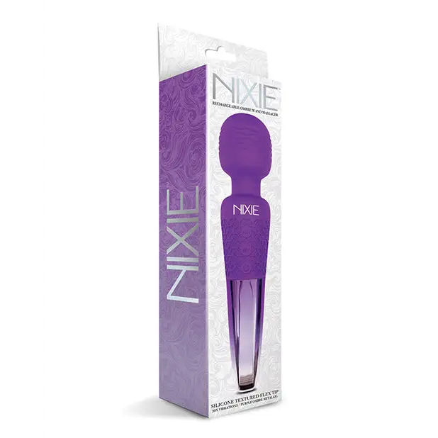 Nixie Rechargeable Wand Massager - Purple Ombre Metallic - Massage Products