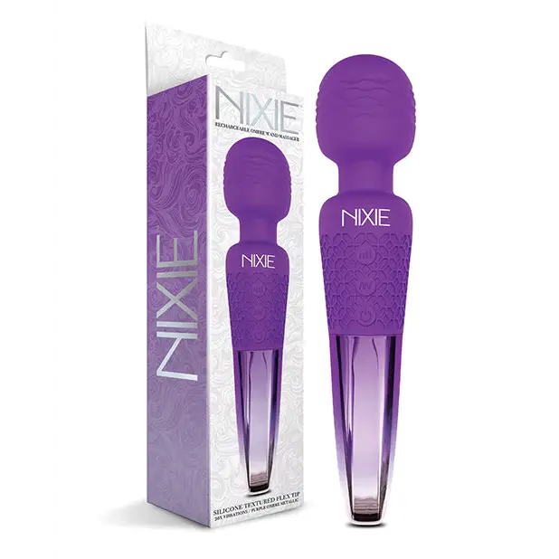 Nixie Rechargeable Wand Massager - Purple Ombre Metallic - Massage Products