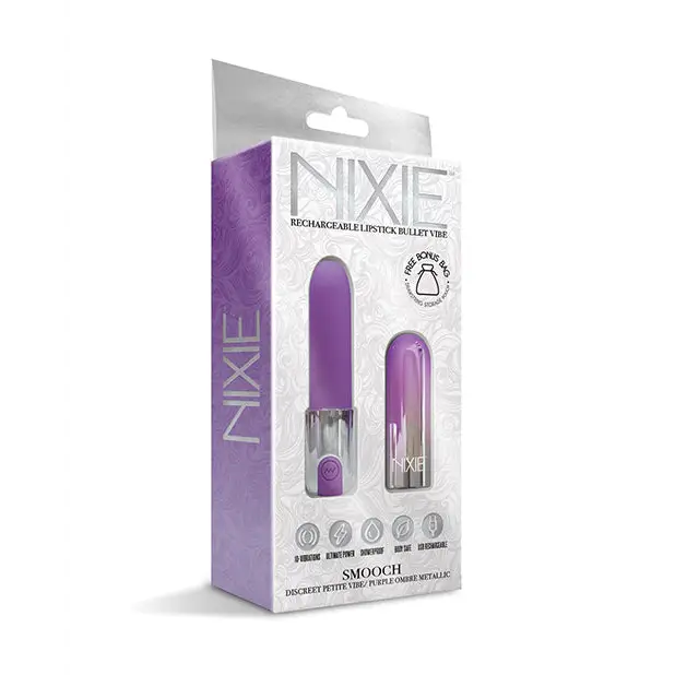 Nixie Smooch Rechargeable Lipstick Vibrator - Purple Ombre