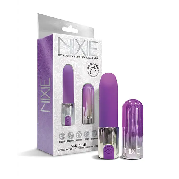Nixie Smooch Rechargeable Lipstick Vibrator - Purple Ombre