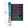 Nixie Waterproof Bulb Vibe - 10 Function Blue Ombre Glow - Vibrators