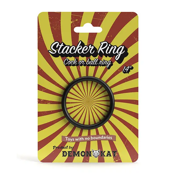 NO ETA Demon Kat 1.4’ Stacker Ring - Black - Penis Enhancement