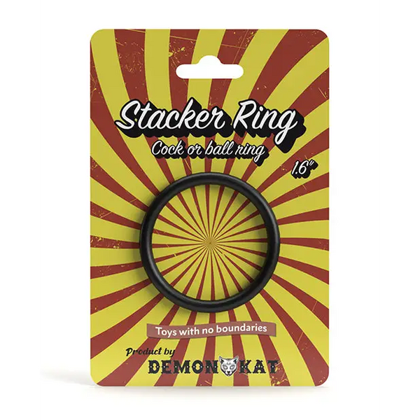 NO ETA Demon Kat 1.6’ Stacker Ring - Black - Penis Enhancement