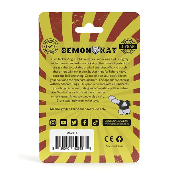NO ETA Demon Kat 1.8’ Stacker Ring - Black - Penis Enhancement