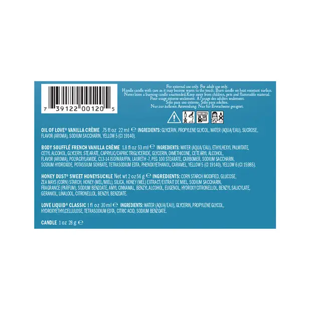 NO ETA Kama Sutra Getaway Kit - Asst. Flavors w/Vanilla Oil - Setting The Mood