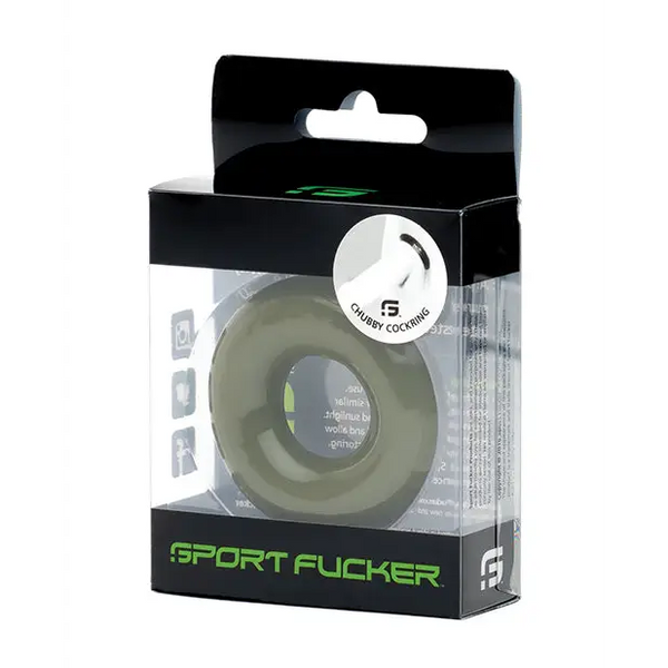 NO ETA =Sport Fucker Chubby Cockring - Army Green - Penis Enhancement