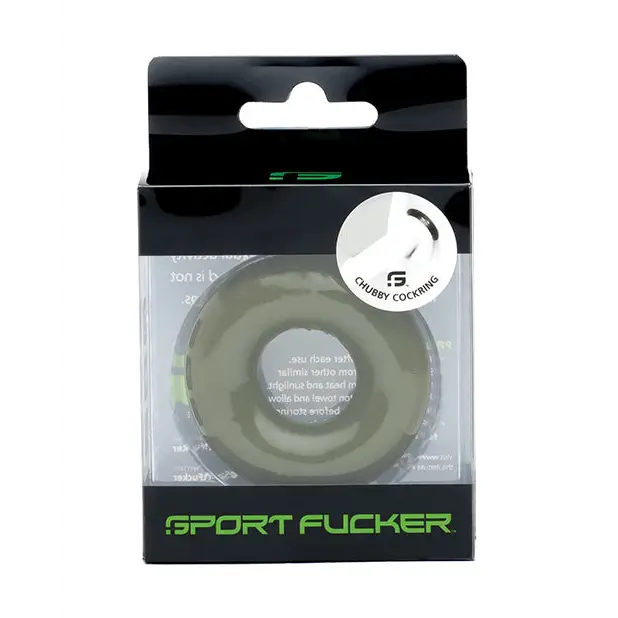 NO ETA =Sport Fucker Chubby Cockring - Army Green - Penis Enhancement