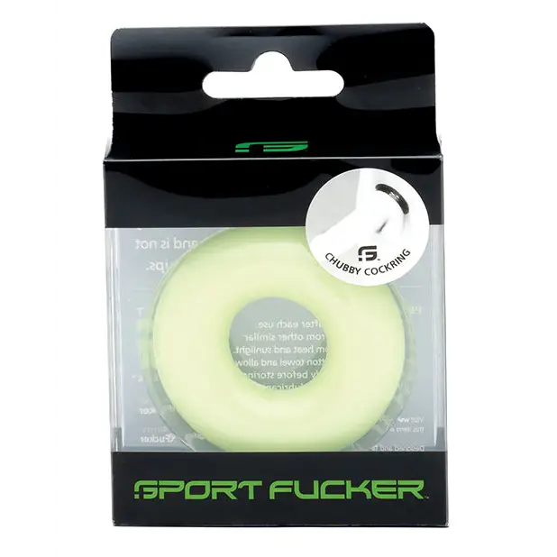 NO ETA =Sport Fucker Chubby Cockring - Glow - Penis Enhancement