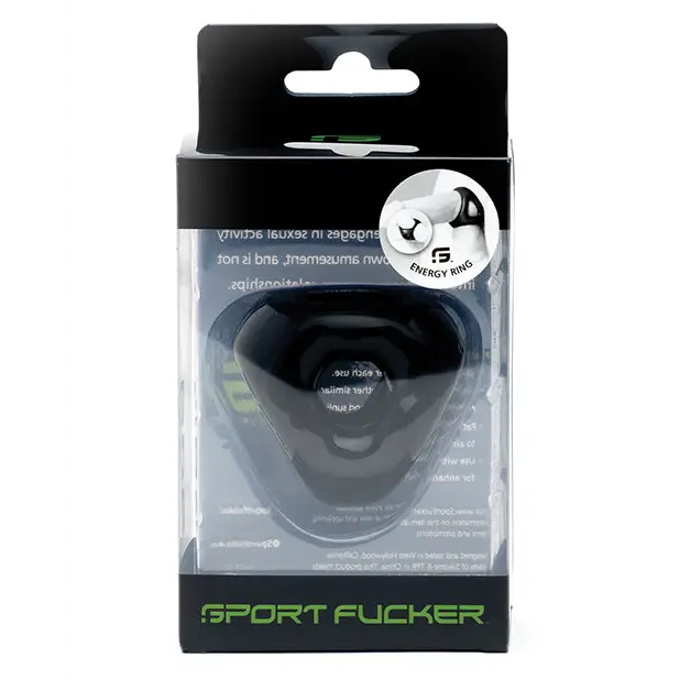NO ETA =Sport Fucker Energy Ring - Black - Penis Enhancement