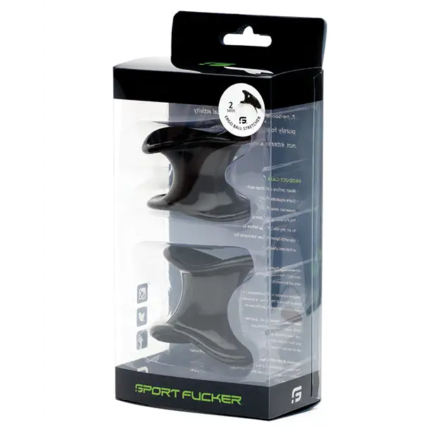 NO ETA=Sport Fucker Ergonomic Ball Stretcher Kit - Black - Penis Enhancement