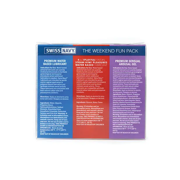 NO ETA Swiss Navy Weekend Fun Pack of 3 - 1 oz - Lubricants
