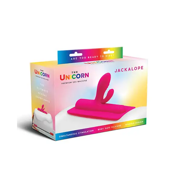 NO ETA =The Cowgirl Unicorn Jackalope Silicone Attachment - Pink - Sex Machines