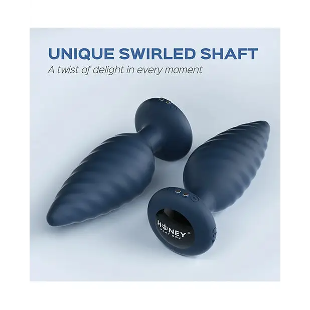 Noah App-Controlled Rotating Butt Plug - Navy Blue - Anal Products