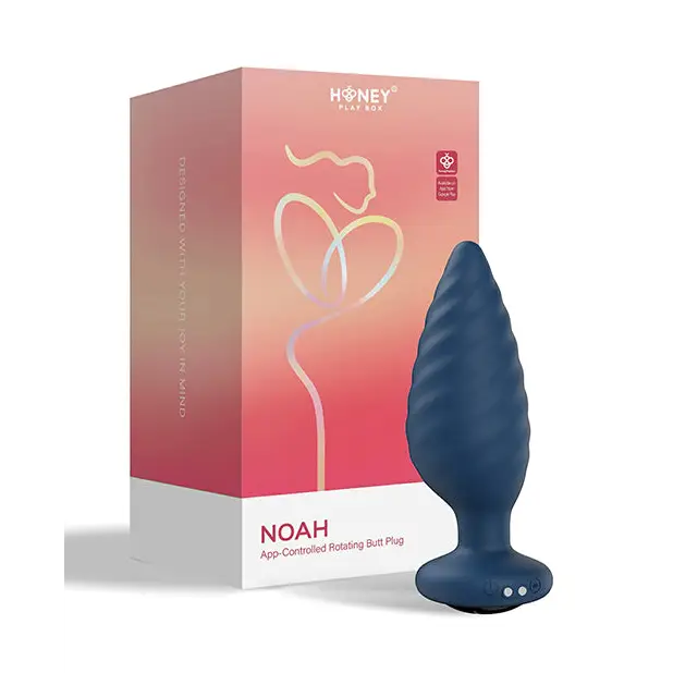 Noah App-Controlled Rotating Butt Plug - Navy Blue - Anal Products