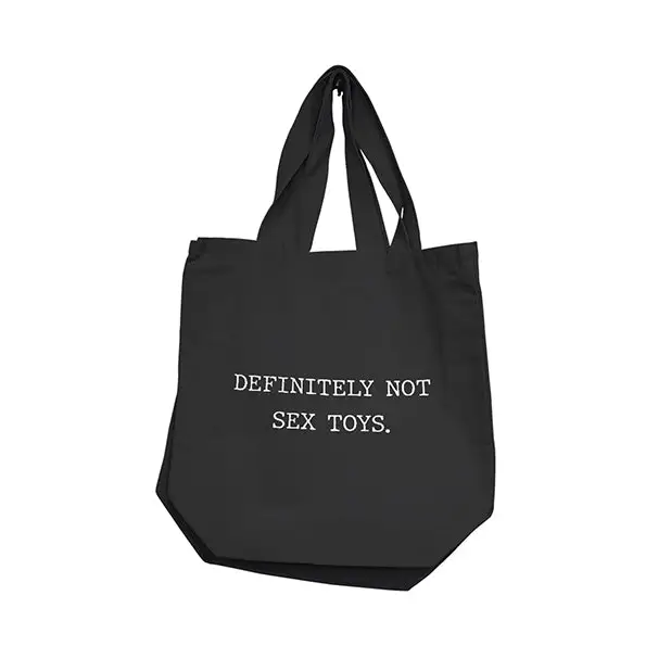 Nobu Definitely Not Sex Toys Reusable Tote - Black - Bachelorette & Party Supplies