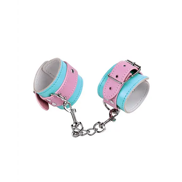 Nobu Fetish Handcuffs - Pink/Blue - Bondage Blindfolds & Restraints