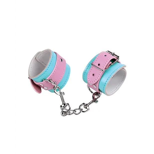 Nobu Fetish Handcuffs - Pink/Blue - Bondage Blindfolds & Restraints