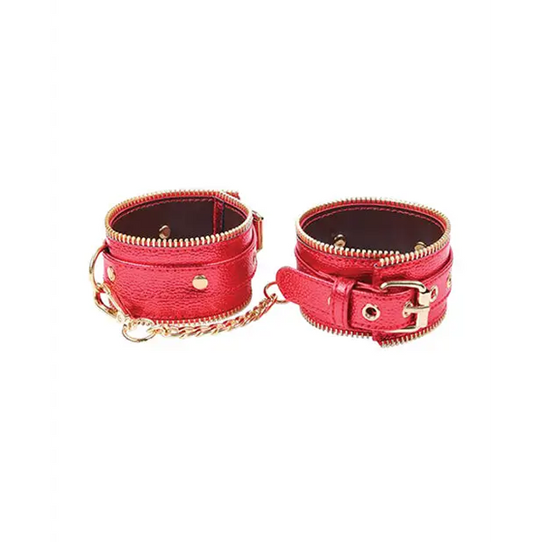 Nobu Fetish Handcuffs - Red/Gold - Bondage Blindfolds & Restraints