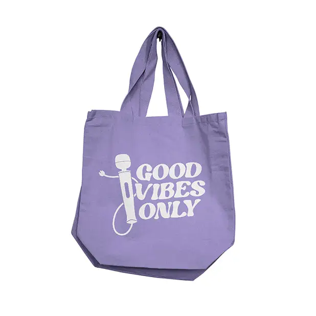 Nobu Good Vibes Only Reusable Tote - Lilac - Bachelorette & Party Supplies