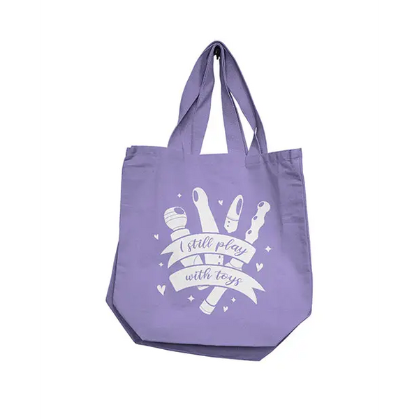 Nobu I Still Play With Toys Reusable Tote - Lilac - Bachelorette & Party Supplies