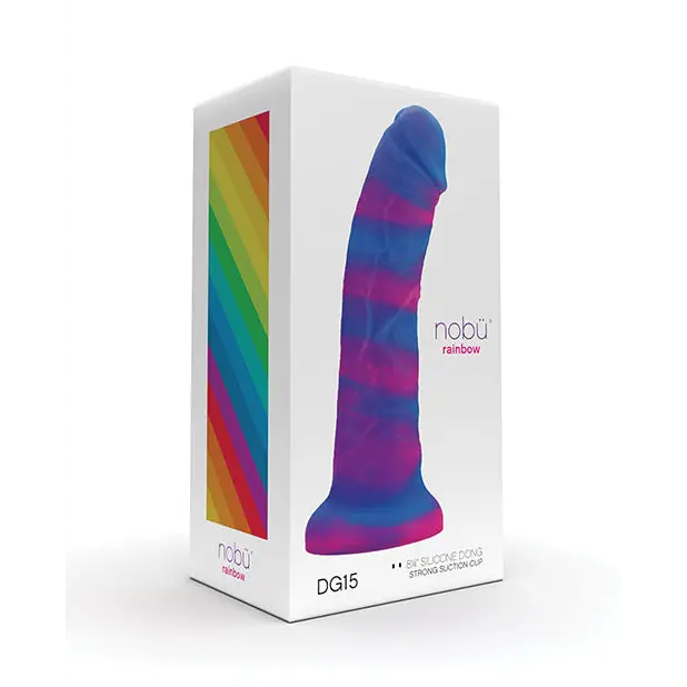 Nobu Rainbow 8’’ Dildo w/Suction Cup - Cosmic - Dongs & Dildos