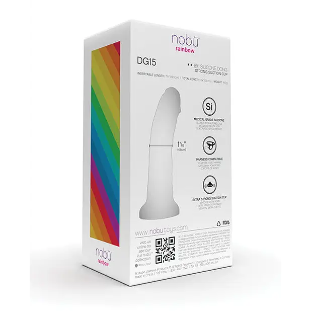 Nobu Rainbow 8’’ Dildo w/Suction Cup - Cosmic - Dongs & Dildos