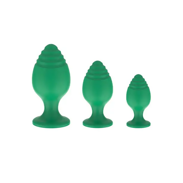 Nobu Rainbow Silicone Plug Set - Green - Anal Products