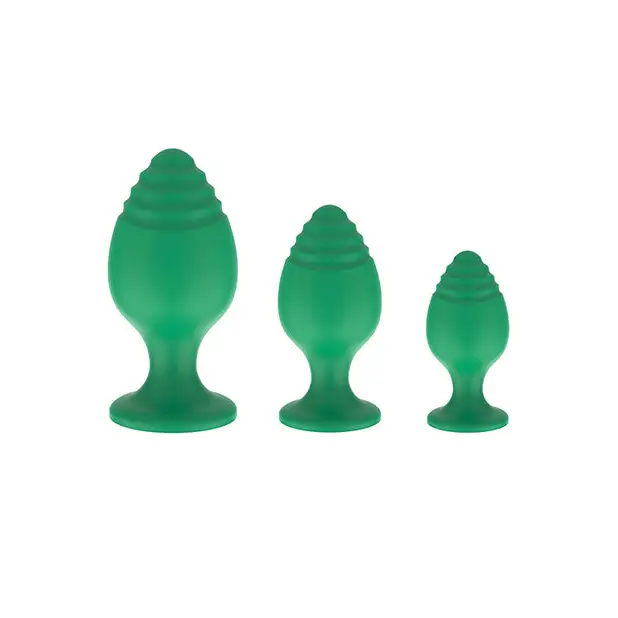 Nobu Rainbow Silicone Plug Set - Green - Anal Products