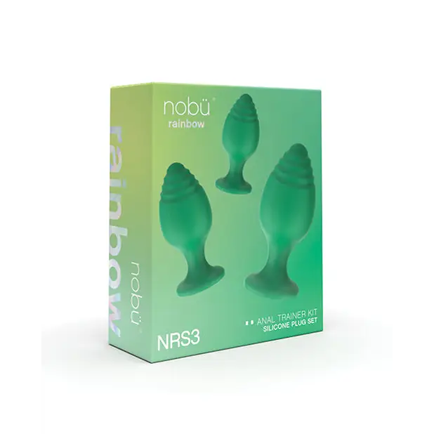 Nobu Rainbow Silicone Plug Set - Green - Anal Products