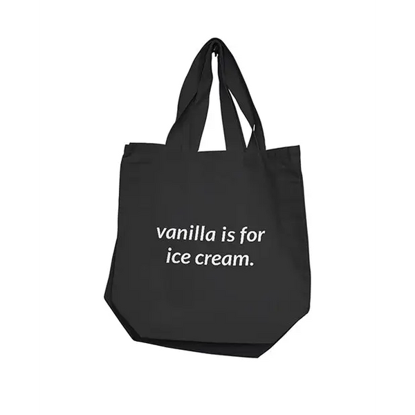 Nobu Vanilla Is For Ice Cream Reusable Tote - Black