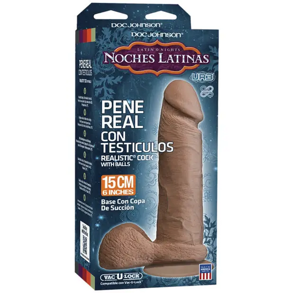 Noches Latinas Ultraskyn Pene Real Con Testiculos 6 ’ - Caramel - Dongs & Dildos