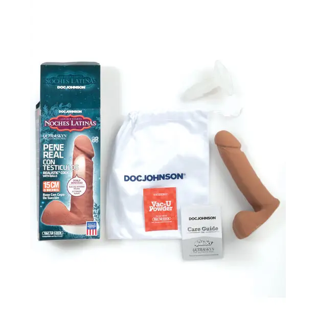 Noches Latinas Ultraskyn Pene Real Con Testiculos 6 ’ - Caramel - Dongs & Dildos