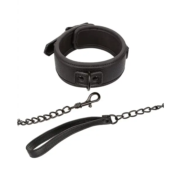 Nocturnal Collection Detachable Collar & Leash - Black - Bondage Blindfolds & Restraints