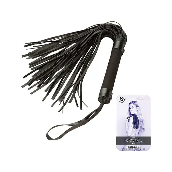 Nocturnal Collection Flogger - Black - Bondage Blindfolds & Restraints