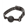 Nocturnal Collection Silicone Ball Gag - Black - Bondage Blindfolds & Restraints