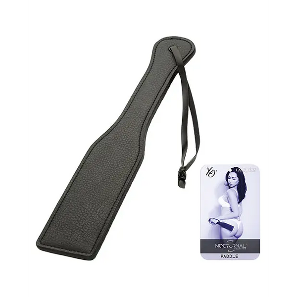 Nocturnal Collection Stitched Paddle - Black - Bondage Blindfolds & Restraints