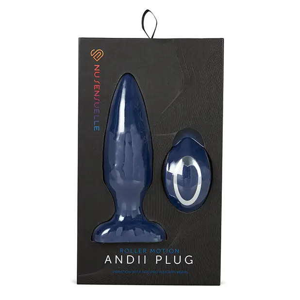 Nu Sensuelle Andii Vertical Roller Motion Butt Plug - Navy - Anal Products