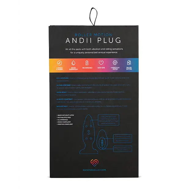 Nu Sensuelle Andii Vertical Roller Motion Butt Plug - Ultra Violet - Anal Products