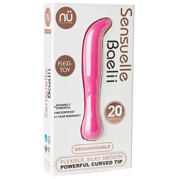Nu Sensuelle Baelii Flexible G Spot Vibe 20 Function - Magenta - Vibrators